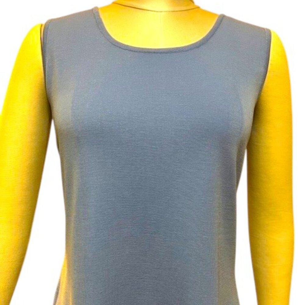 NEW: MING WANG Scoop Neck Blue Knit Tank Top. NWOT. Size S
